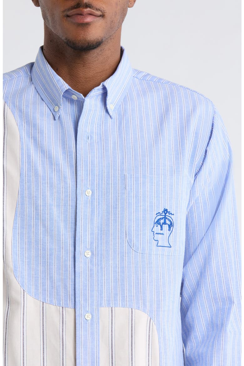 x Brooks Brothers California Panelled Oxford Button-Down Shirt, Alternate, color, LIGHT BLUE