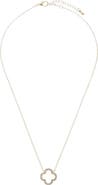 Juvell Pavé CZ Clover Pendant Necklace