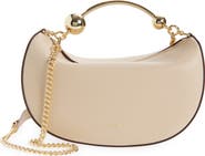 Strathberry Mini Crescent Moon Leather Shoulder Bag