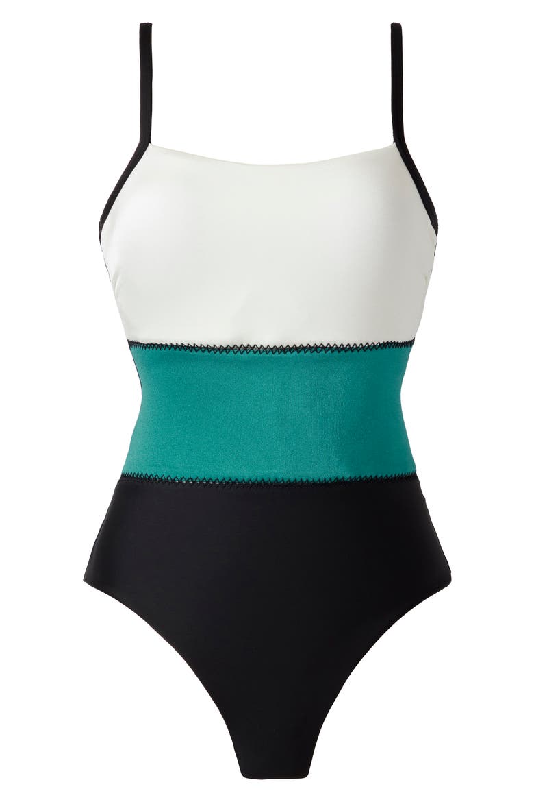 Spectra Trifecta One-Piece Swimsuit, Alternate, color, BLUE/ BLACK