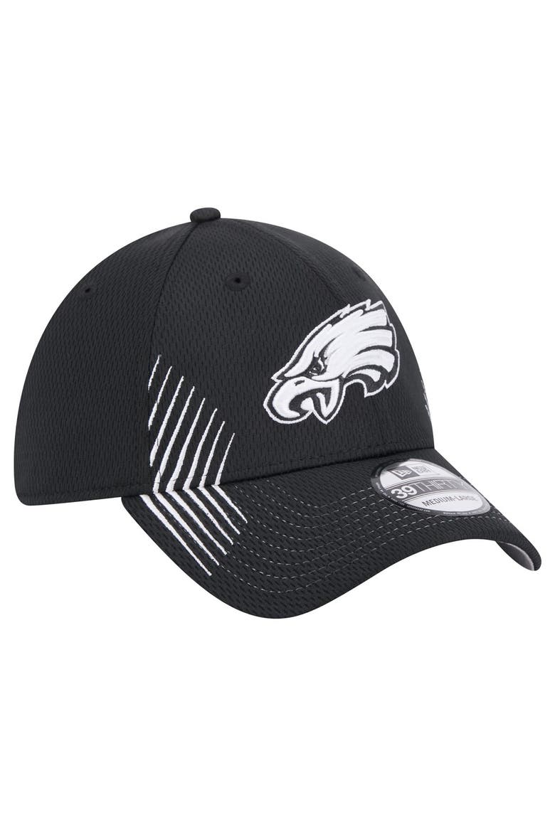 Men's New Era Black Philadelphia Eagles Active 39THIRTY Flex Hat, Alternate, color, Black