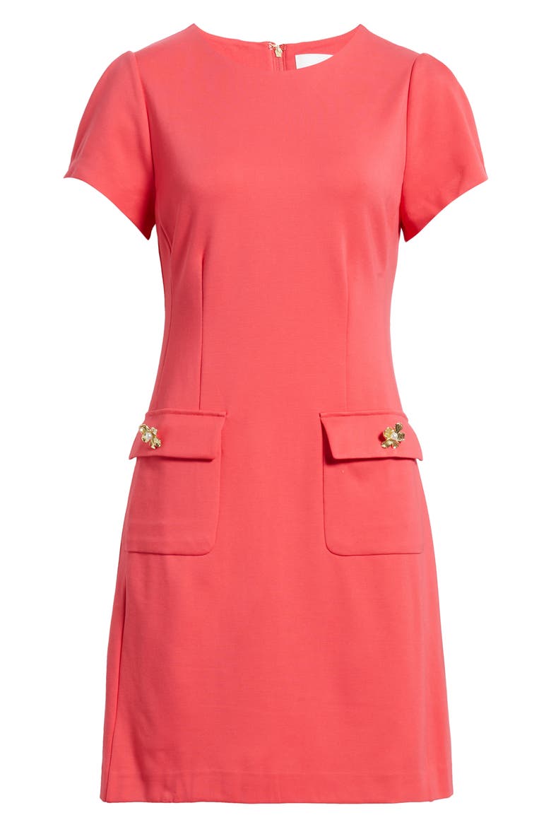 Fallon Sheath Minidress, Alternate, color, CHERRY RED