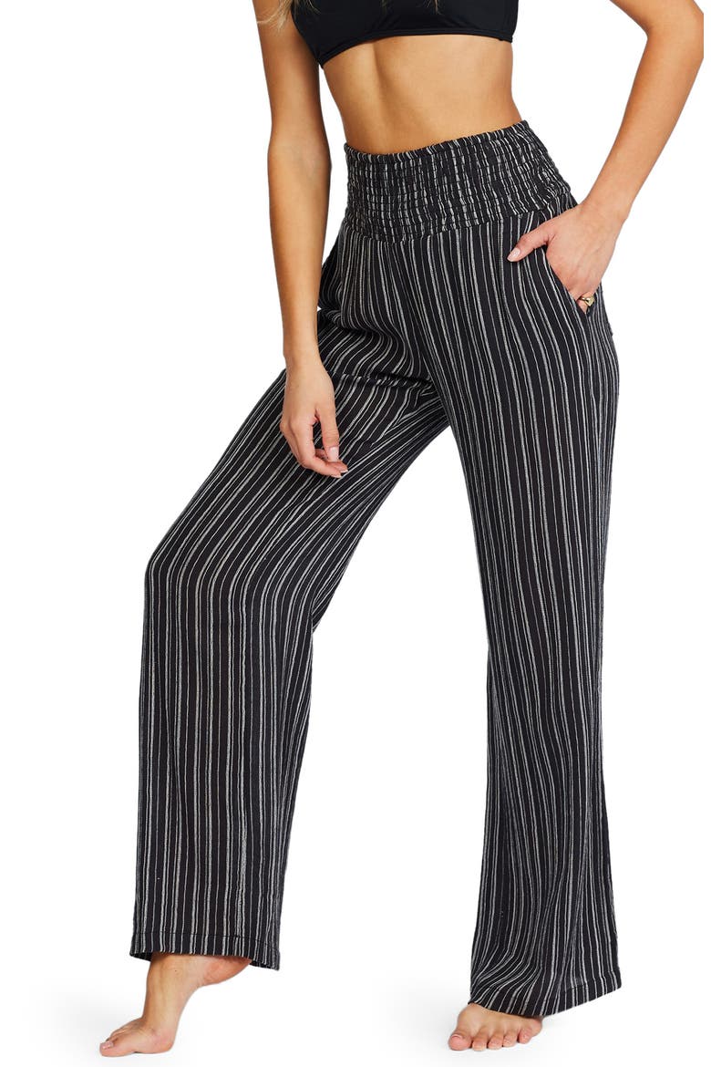 New Waves 2 Wide Leg Pants, Alternate, color, BLACK MULTI