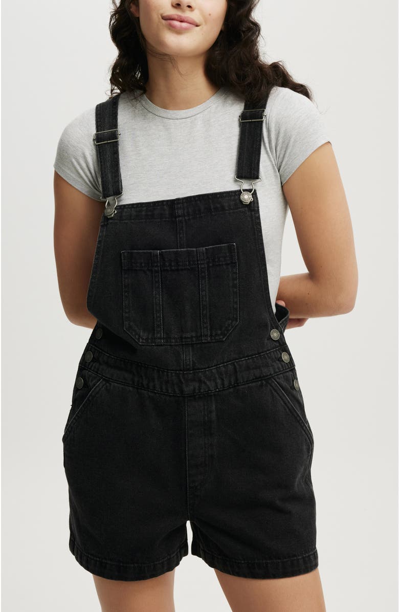 Cotton On Women's Short Denim Overall, Alternate, color,