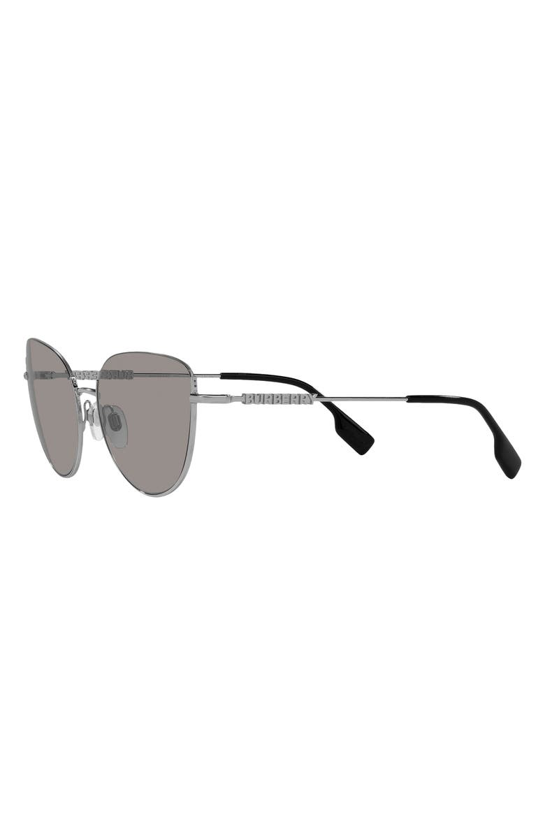 Burberry Harper 58mm Polarized Cat Eye Sunglasses, Alternate, color, Silver