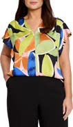 NIC+ZOE Mega Blooms Flutter Sleeve Top