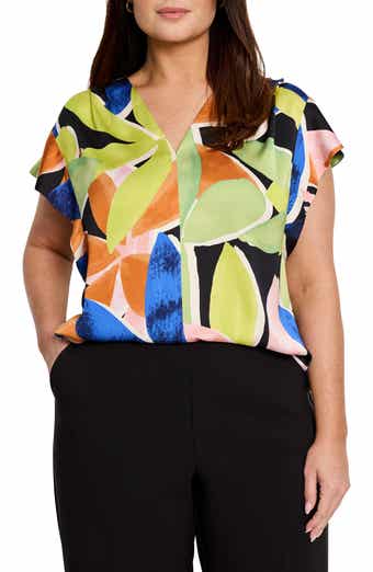 Mega Blooms Flutter Sleeve Top