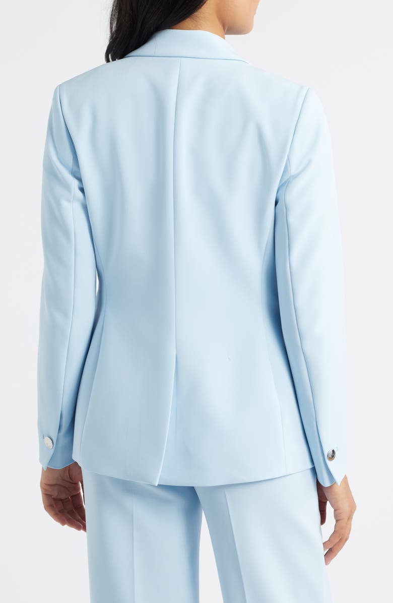 Anne Klein Zip Pocket One-Button Blazer, Alternate, color, Opal Blue