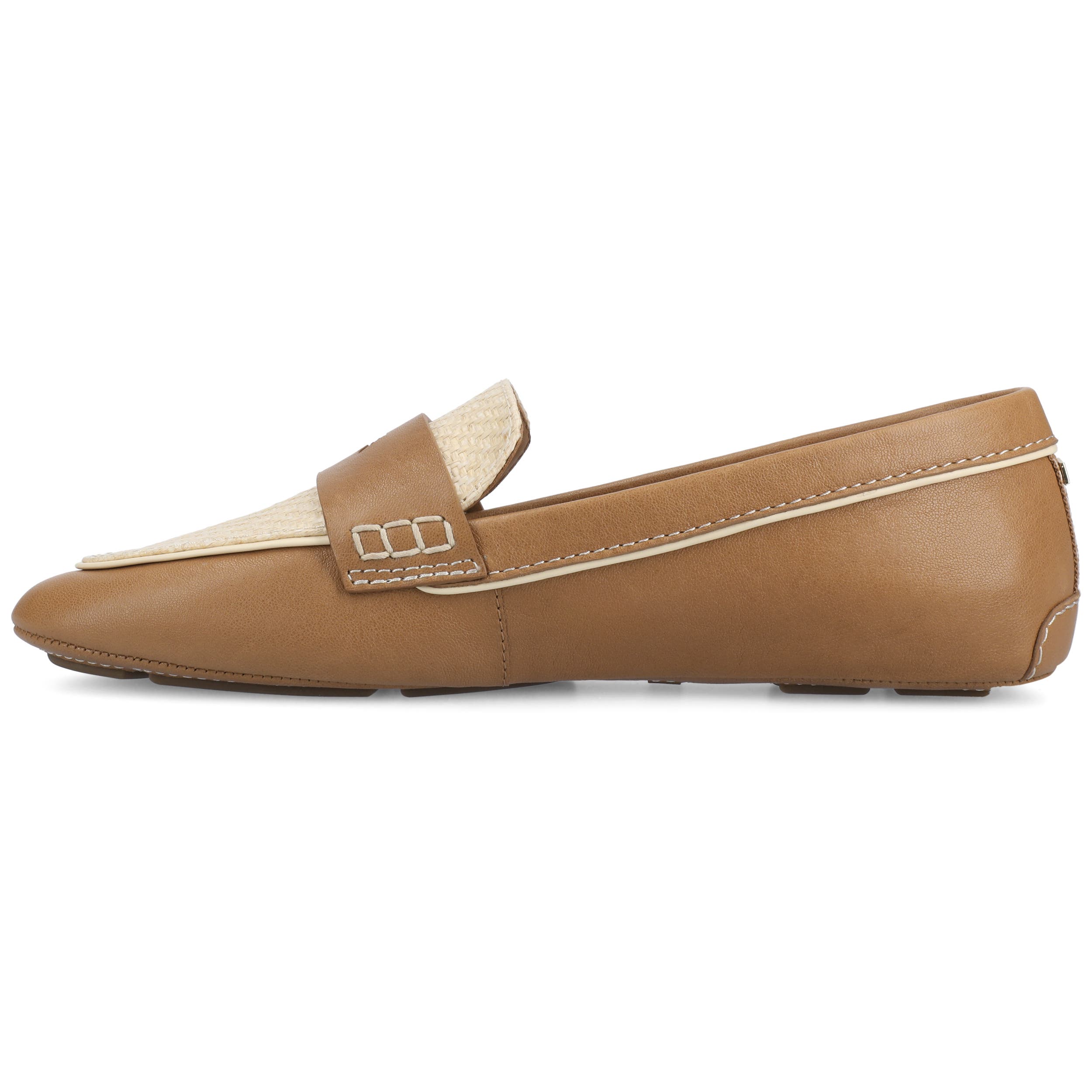 The Vesper Driver Loafers, Alternate, color, Cappuccino Leather Raffia
