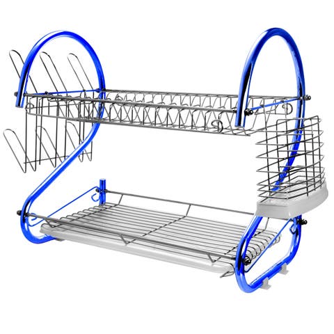 16 Inch Two Shelf Iron Wire Dish Rack