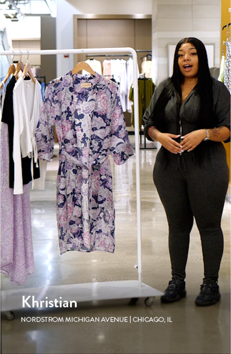 Ella Floral Cotton & Silk Robe, sales video thumbnail