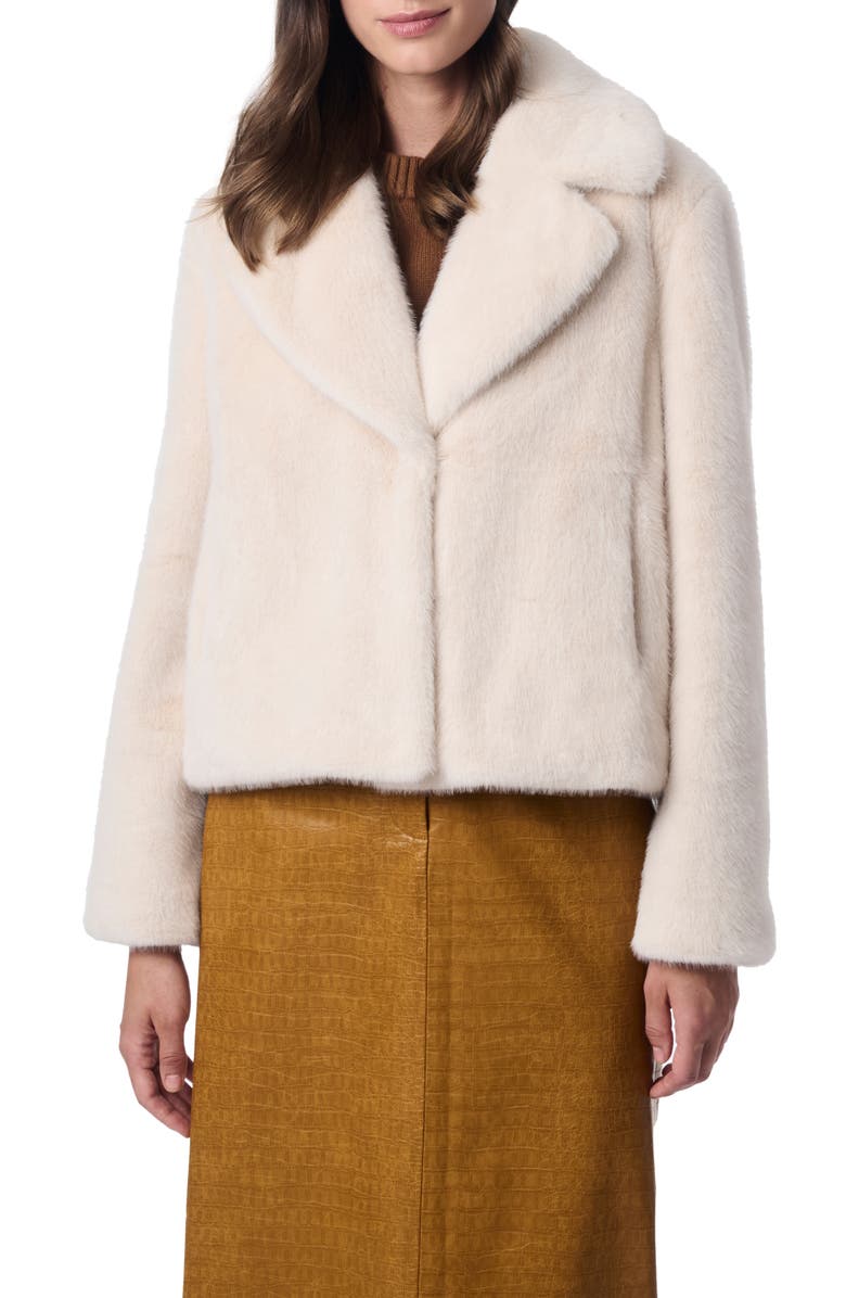 Bernardo Short Faux Fur Coat, Main, color, 