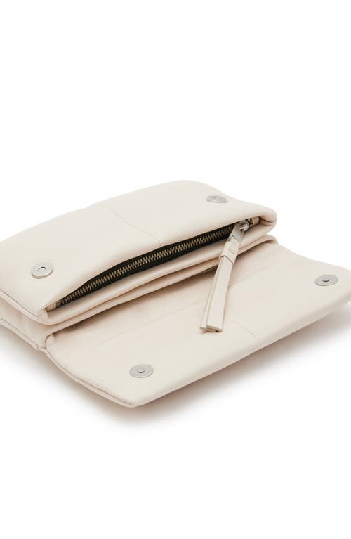 Allsaints Ezra Logo Strap Leather Crossbody Bag In White