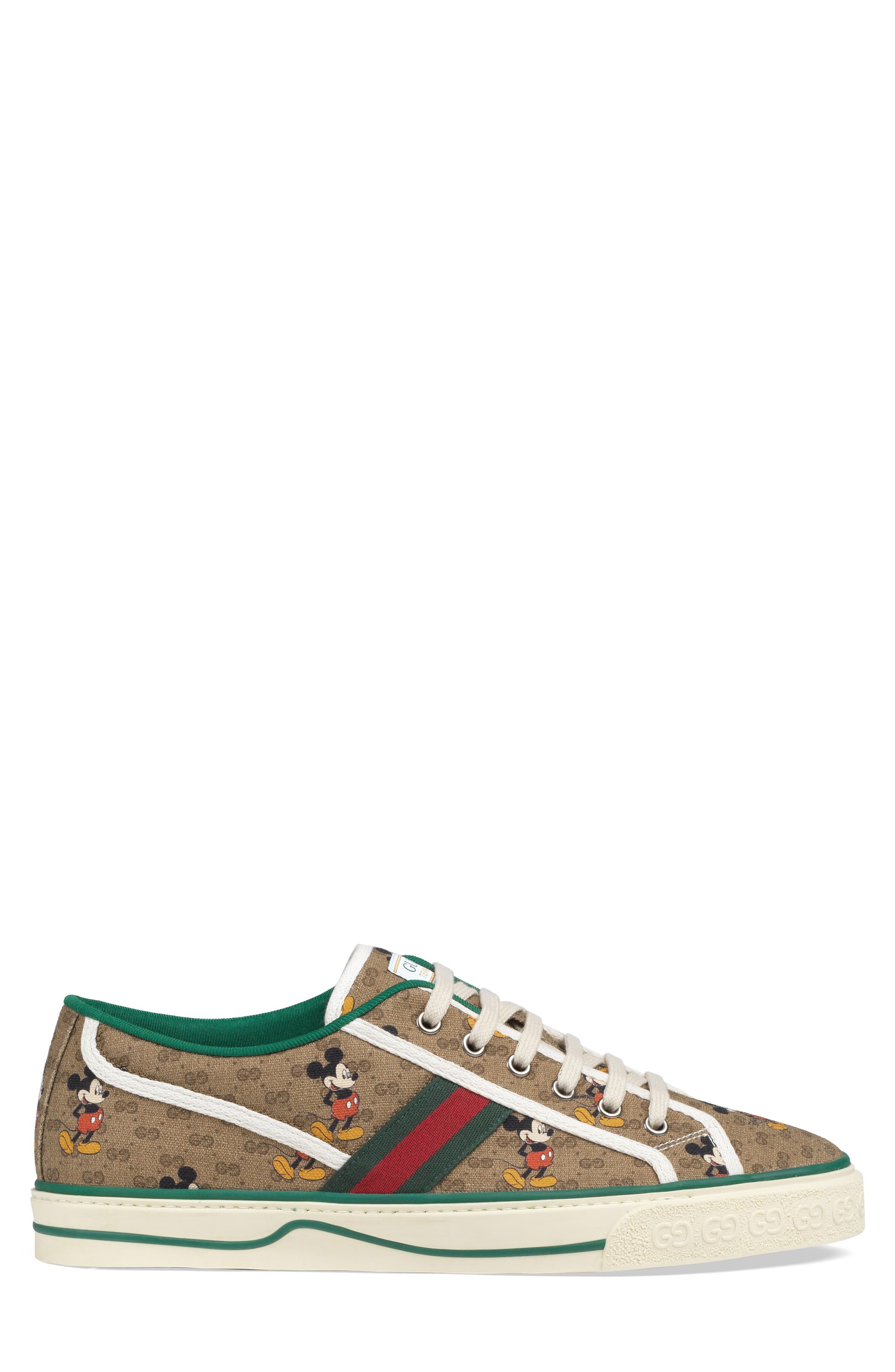 Gucci x Disney 1977 GG Print Tennis Sneaker, Alternate, color, 