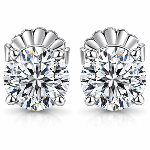 12ct Certified Lab Grown Diamond Studs In 14k Gold