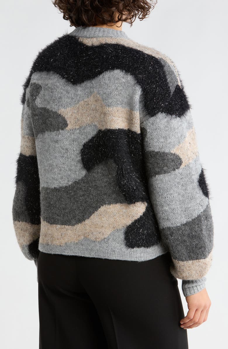Vigoss Camo Pullover Sweater, Alternate, color, Grey Combo