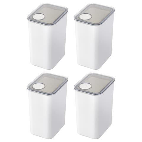 Large Canister with Removable Pour Cap - Set of 4 - White
