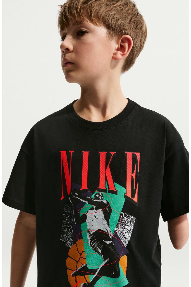 Kids' Max90 Basketball Graphic T-Shirt, Alternate, color, BLACK