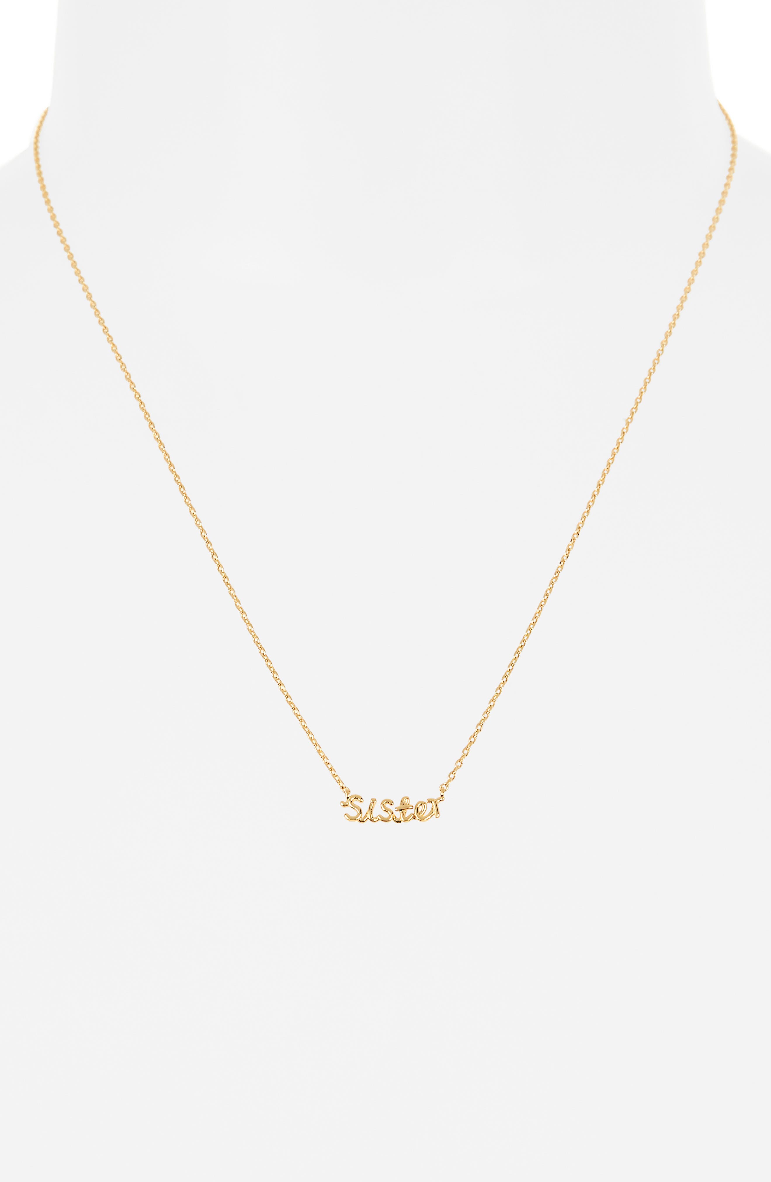 Estella Bartlett Sister Word Pendant Necklace (Women) | Nordstromrack