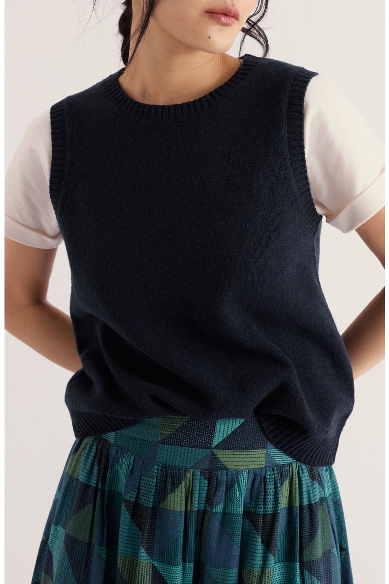 East View Merino Blend Sweater Vest, Main, color, MARITIME