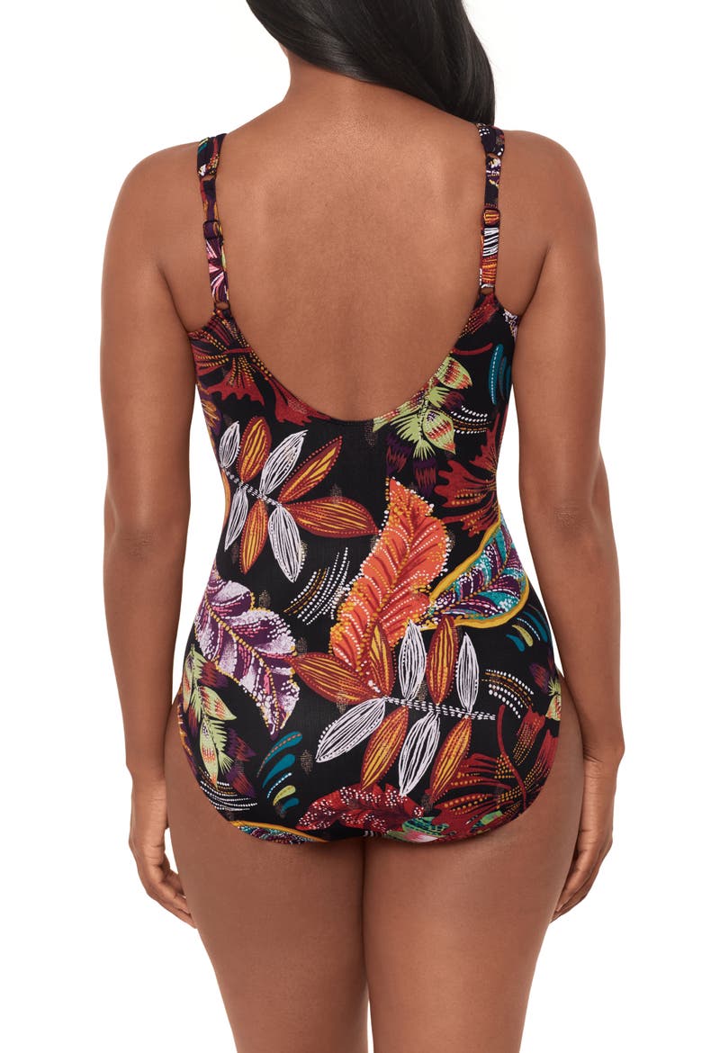 Pluma Orla Madero One-Piece Swimsuit, Alternate, color, BLACK MULTI
