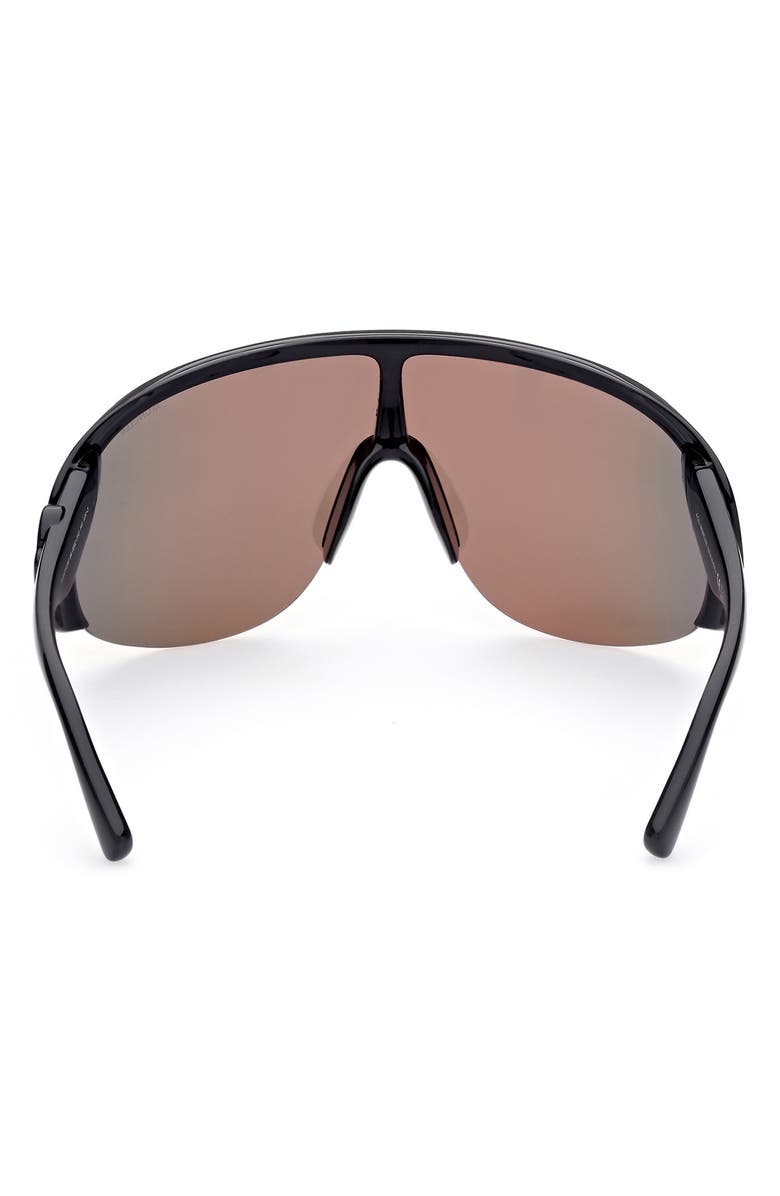 Moncler Lunettes Moncler Mirrored Shield Sunglasses, Alternate, color, 