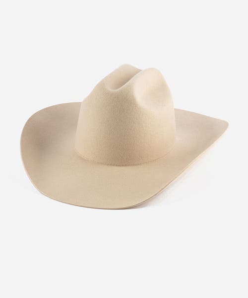 Gigi Pip Stylish Teddy Cattleman Hat In Cream