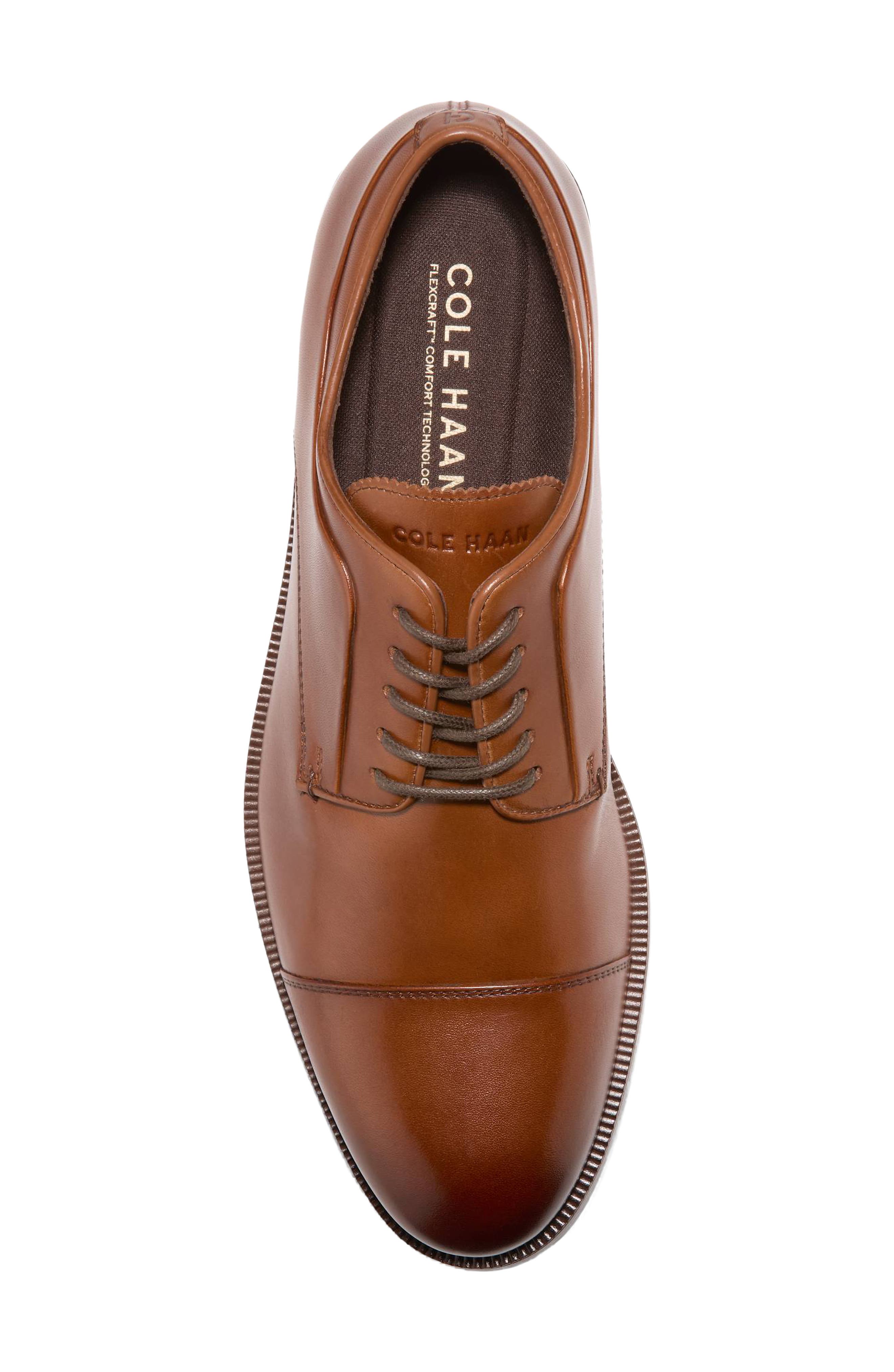 Dean Grand Cap Toe Leather Oxford, Alternate, color, BRITISH TAN / DARK CHOCOLATE
