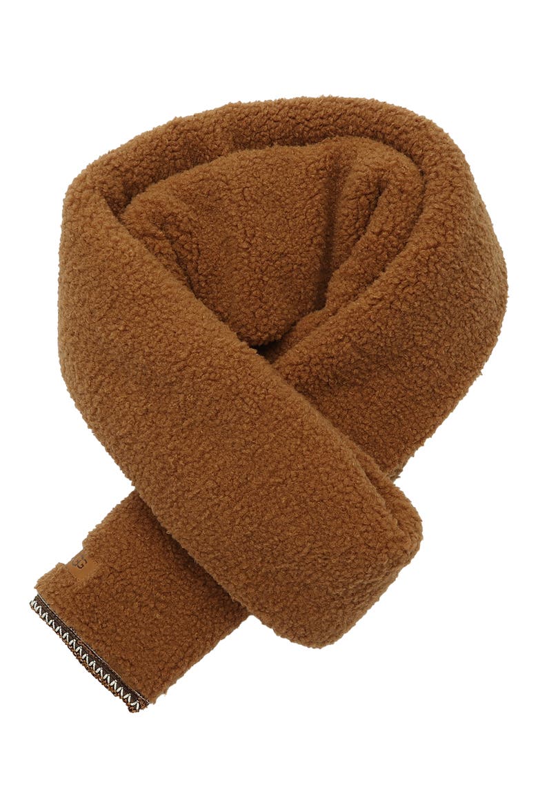 UGGbraid Scarf, Alternate, color, LIGHT CHESTNUT