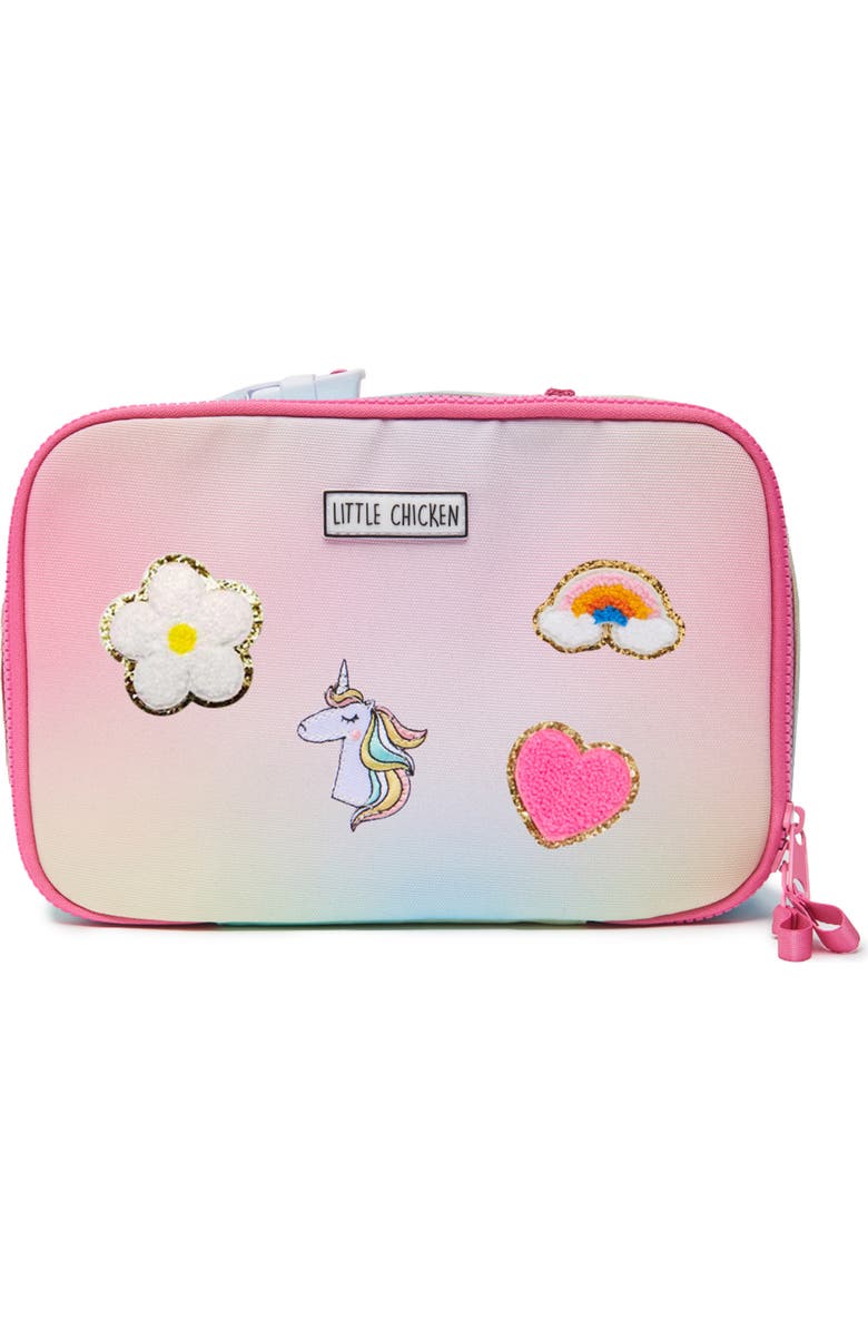 Little Chicken Kids' Patched Lunchbox, Main, color, Pink Multi