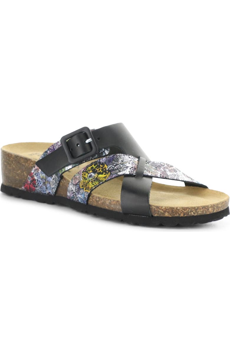 Bos.
Co. Lina Wedge Slide Sandal, Main, color, Black
