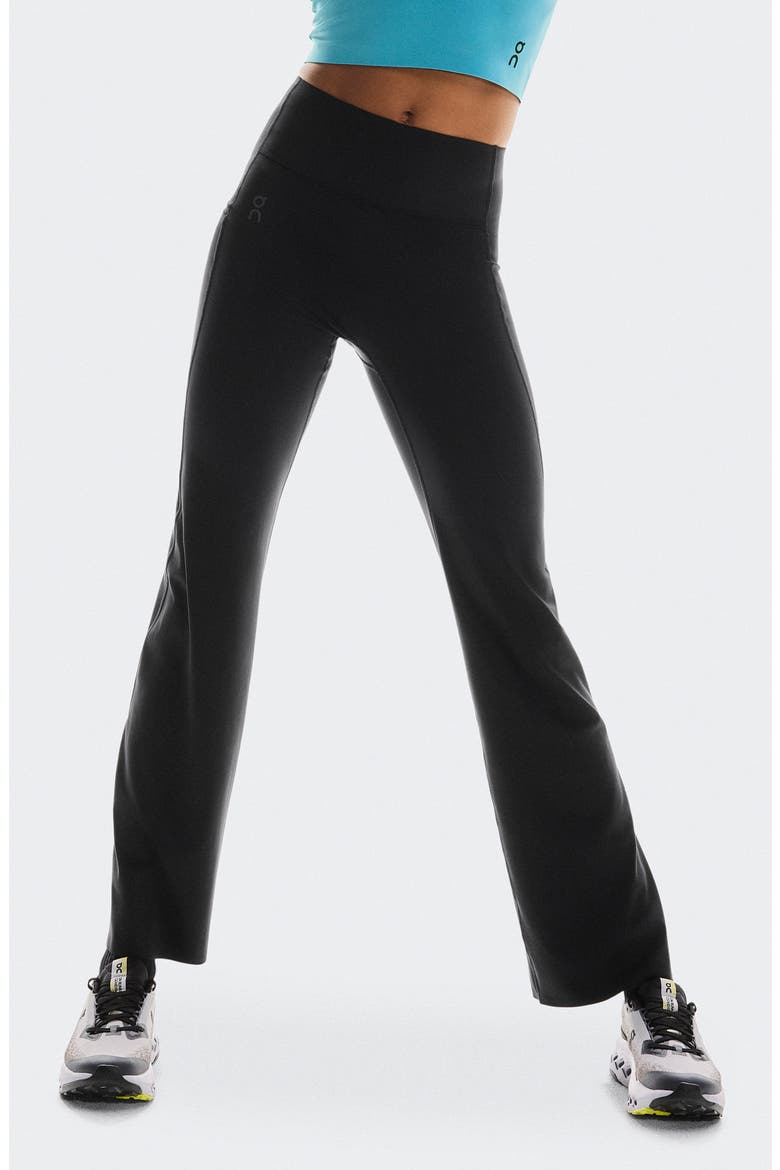 Studio Flared Tights, Alternate, color, BLACK