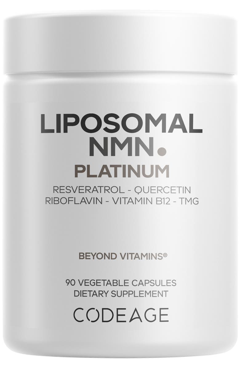 Codeage Liposomal NMN Supplement, NAD precursor, Resveratrol, Betaine, Riboflavin 
B12, Quercetin, 90 ct, Main, color, 