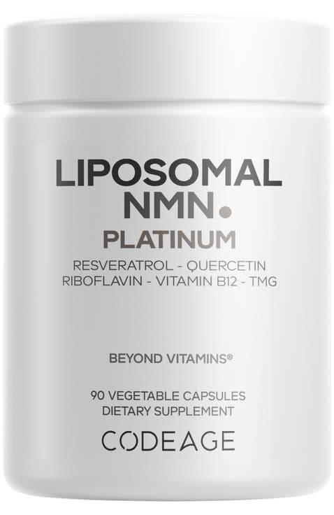 Liposomal NMN Supplement, NAD precursor, Resveratrol, Betaine, Riboflavin & B12, Quercetin, 90 ct