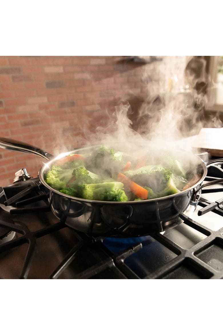 Tri-Clad SS Hybrid 4 Quart Saute Pan + Lid, Alternate, color, Black/SS