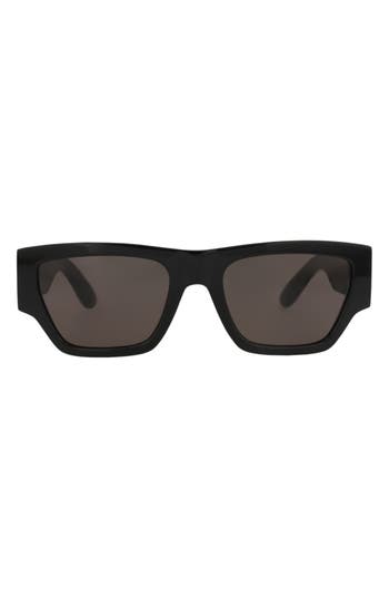 Alexander Mcqueen Square-frame Recycled Acetate Sunglasses In Black