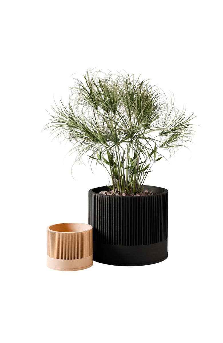 Modernized Pottery Sakura Planter, Main, color, Midnight Black - 6"