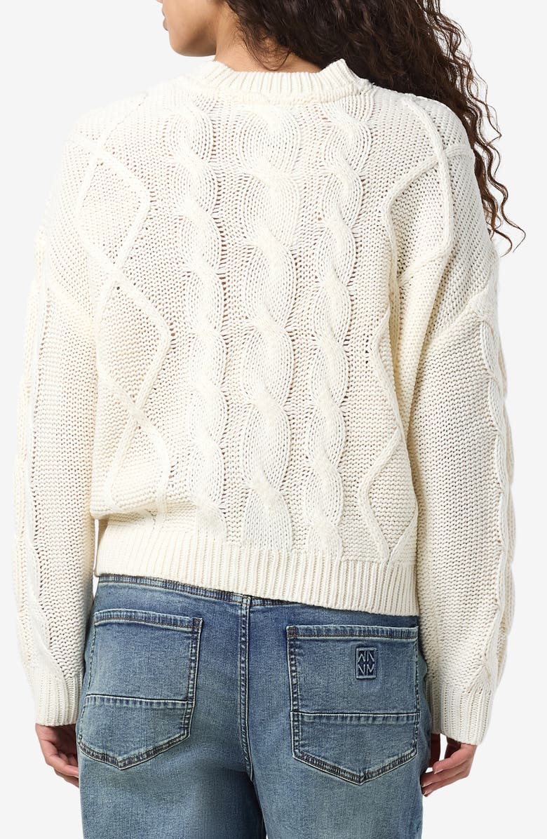 Noisy may Rebecca Cable Stitch Sweater, Alternate, color, Birch Detail Rebel