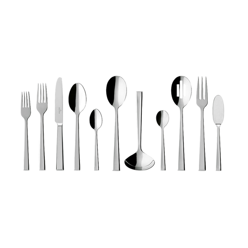 Villeroy & Boch Victor 46-piece Flatware Set In Silver/platinum