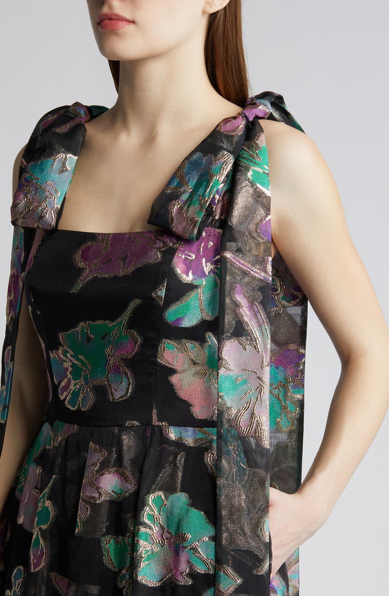 Black Halo Devalin Floral Jacquard Gown, Alternate, color, Playful Paradise