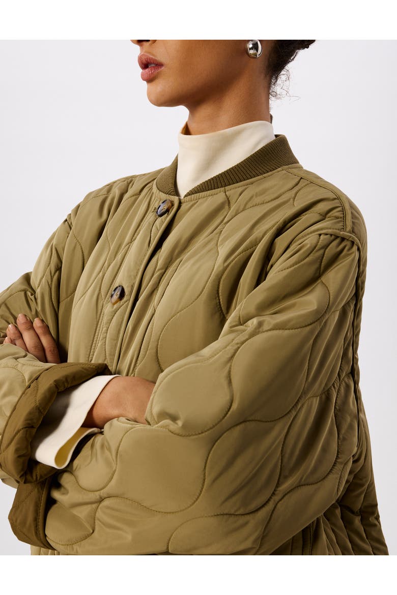 Reversible Quilted Jacket, Alternate, color, Khaki