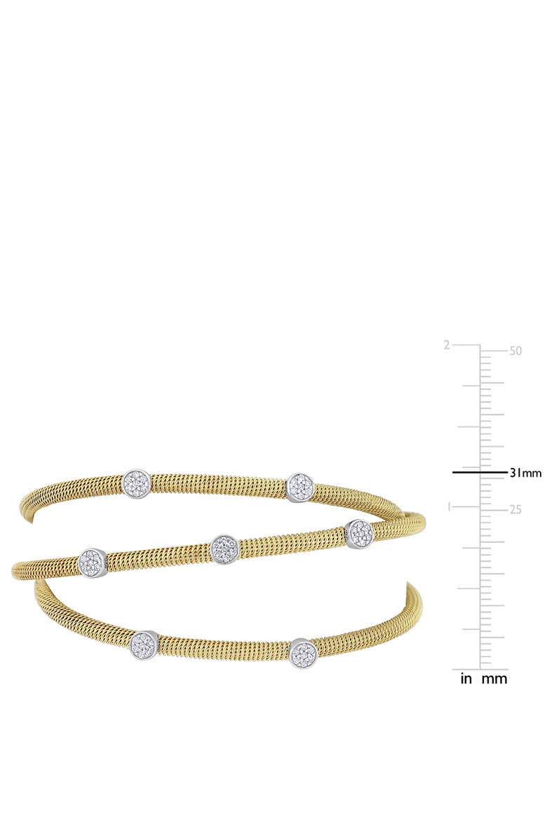Julianna B. Diamond Spiral Bangle 14k Yellow Gold, Alternate, color, 14K Yellow Gold