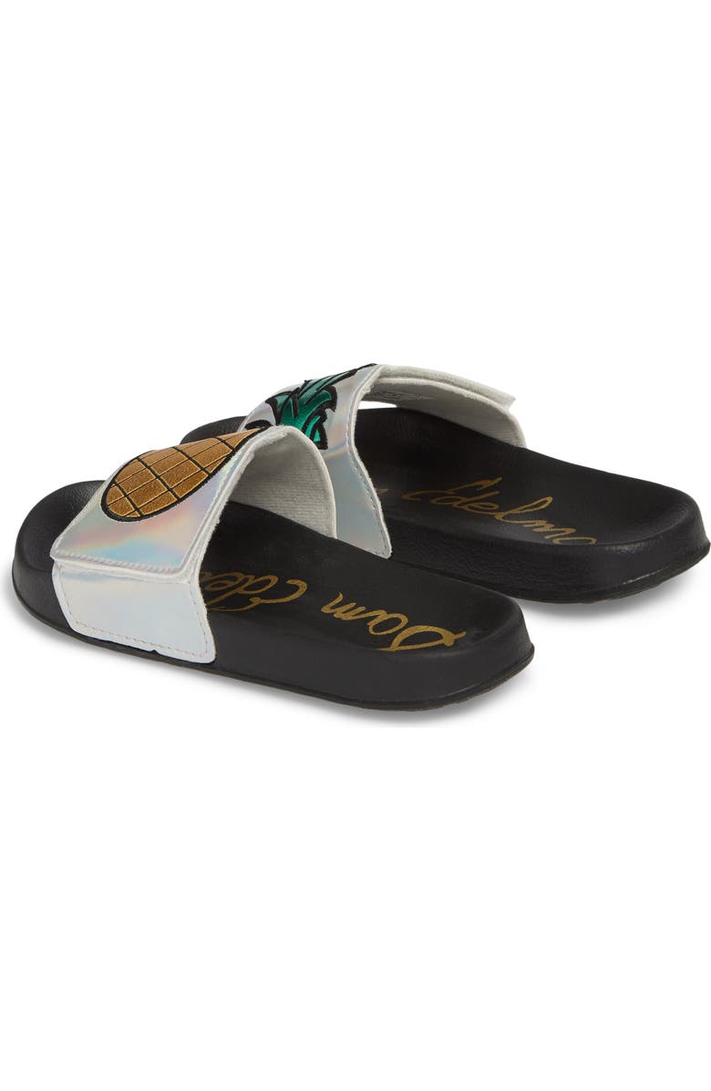 Sam Edelman Mackie Pineapple Metallic Slide Sandal, Alternate, color,