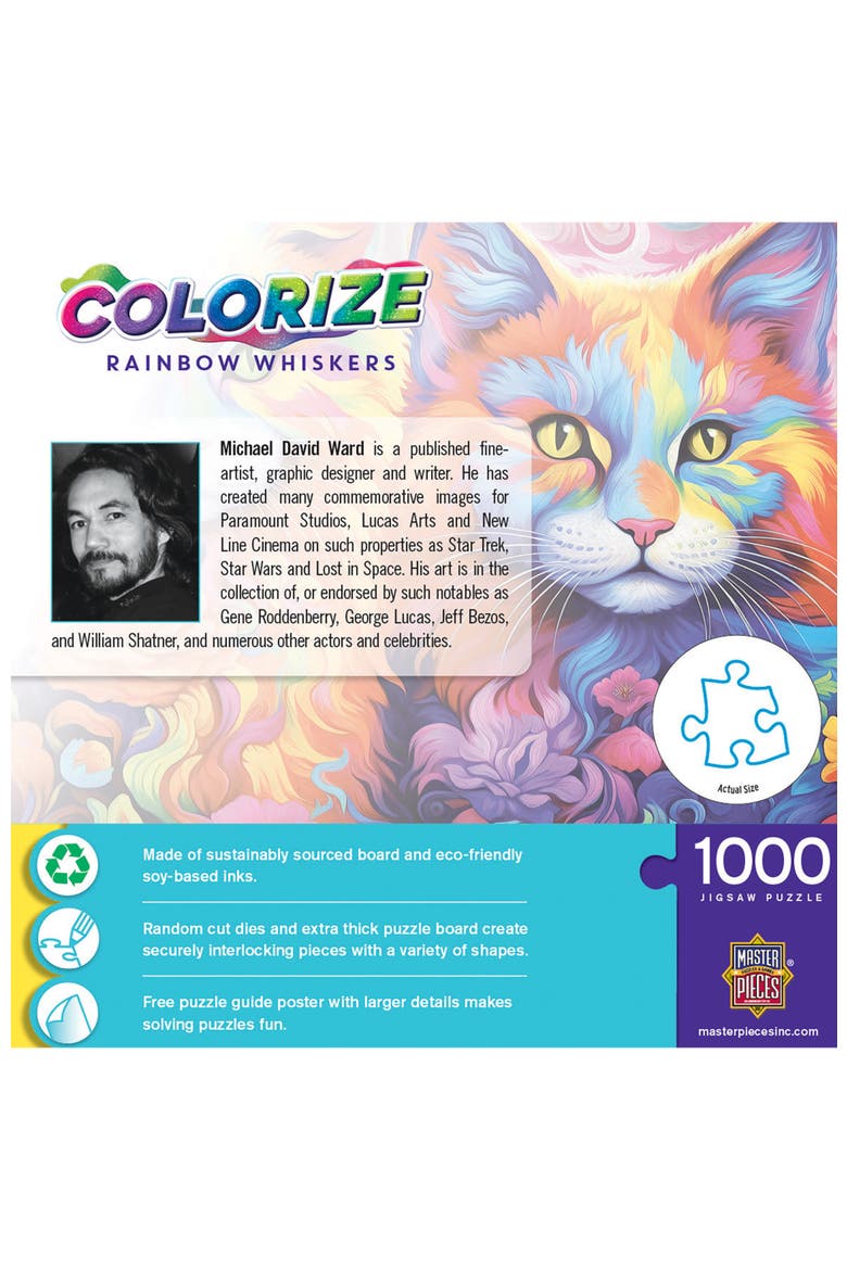 Rainbow Whiskers 1000 Piece Puzzle, Alternate, color, Multicolor