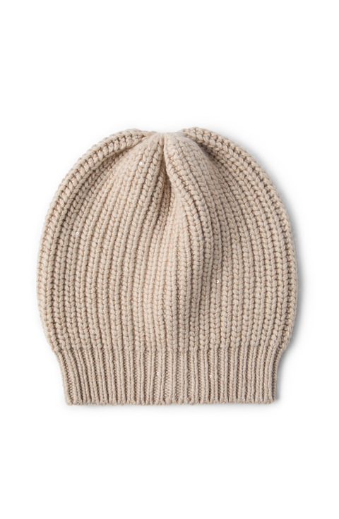 Cashmere and silk beanie