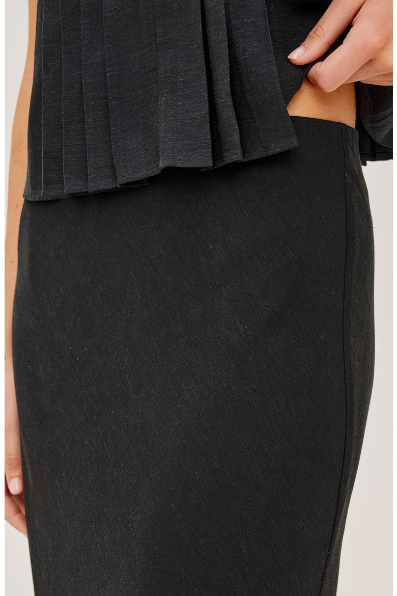 Romina Maxi Skirt, Alternate, color, BLACK LINEN