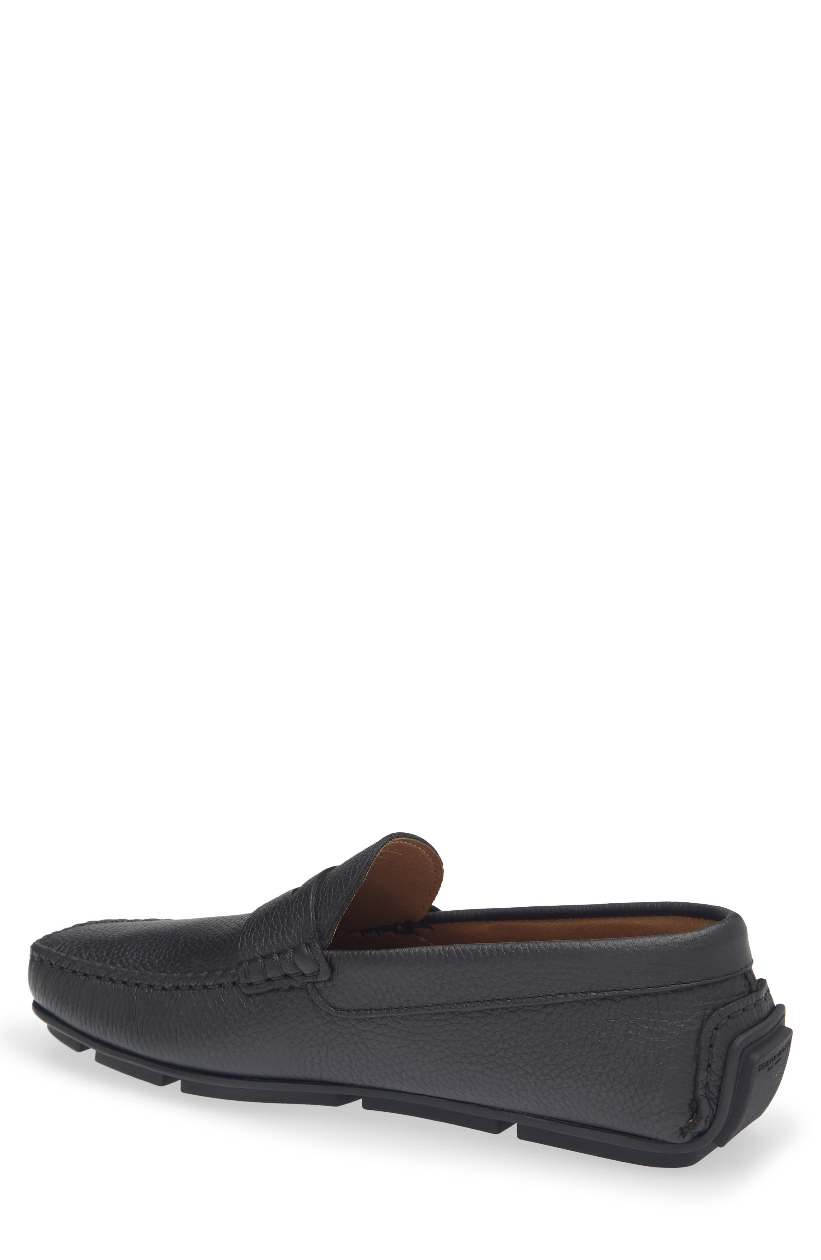 Tommy Perforated Driving Loafer, Alternate, color, BLACK TUMBLED