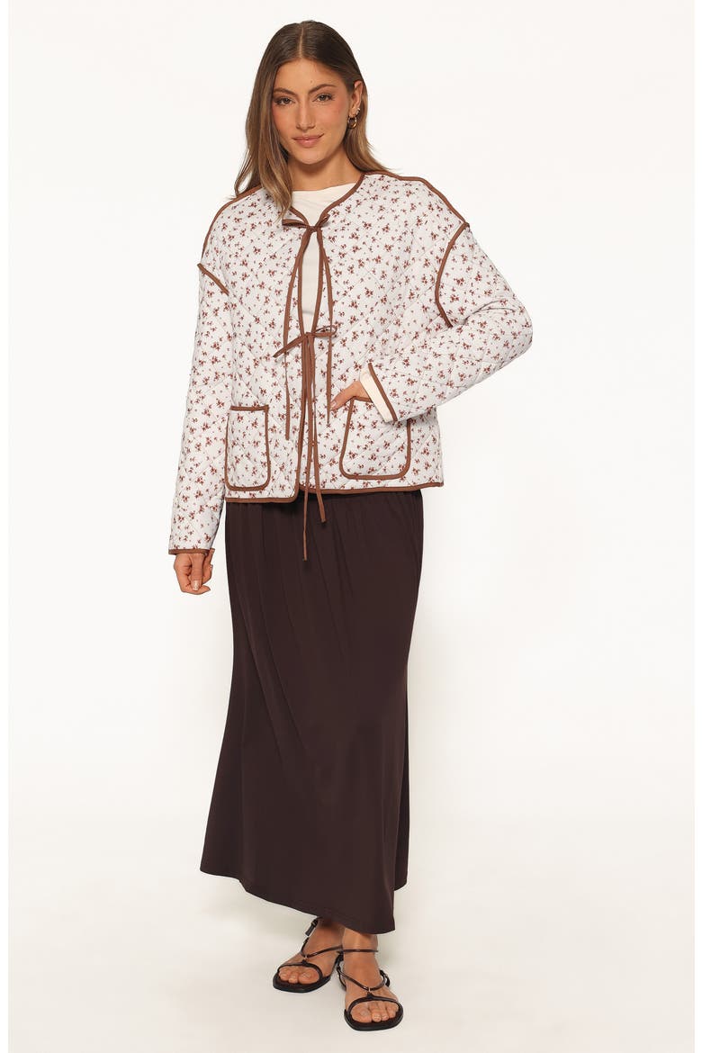 Cindie Quilted Jacket, Alternate, color, BROWN DITSY FLORAL