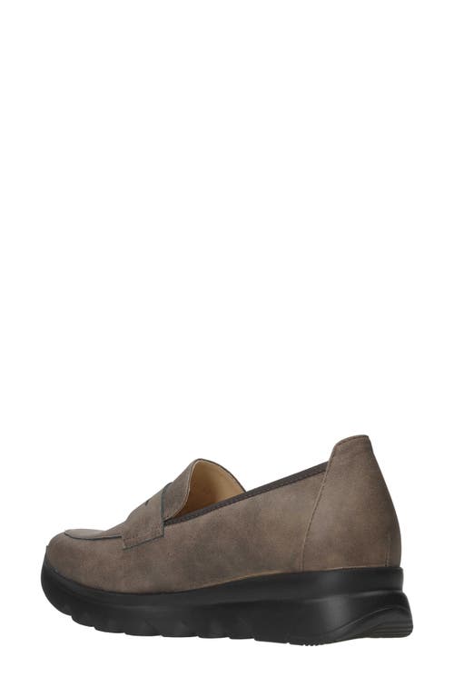 Wolky Snoafer Platform Wedge Penny Loafer In Brown