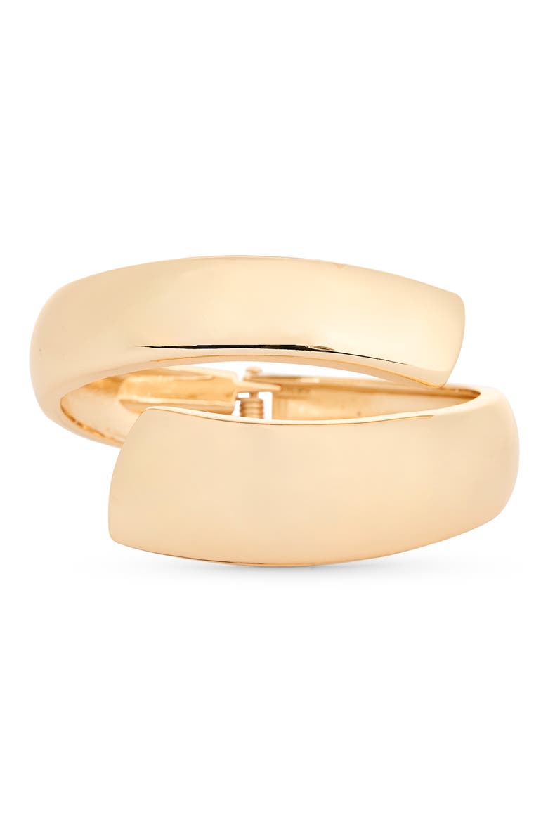 Bypass Hinge Bracelet, Main, color, GOLD